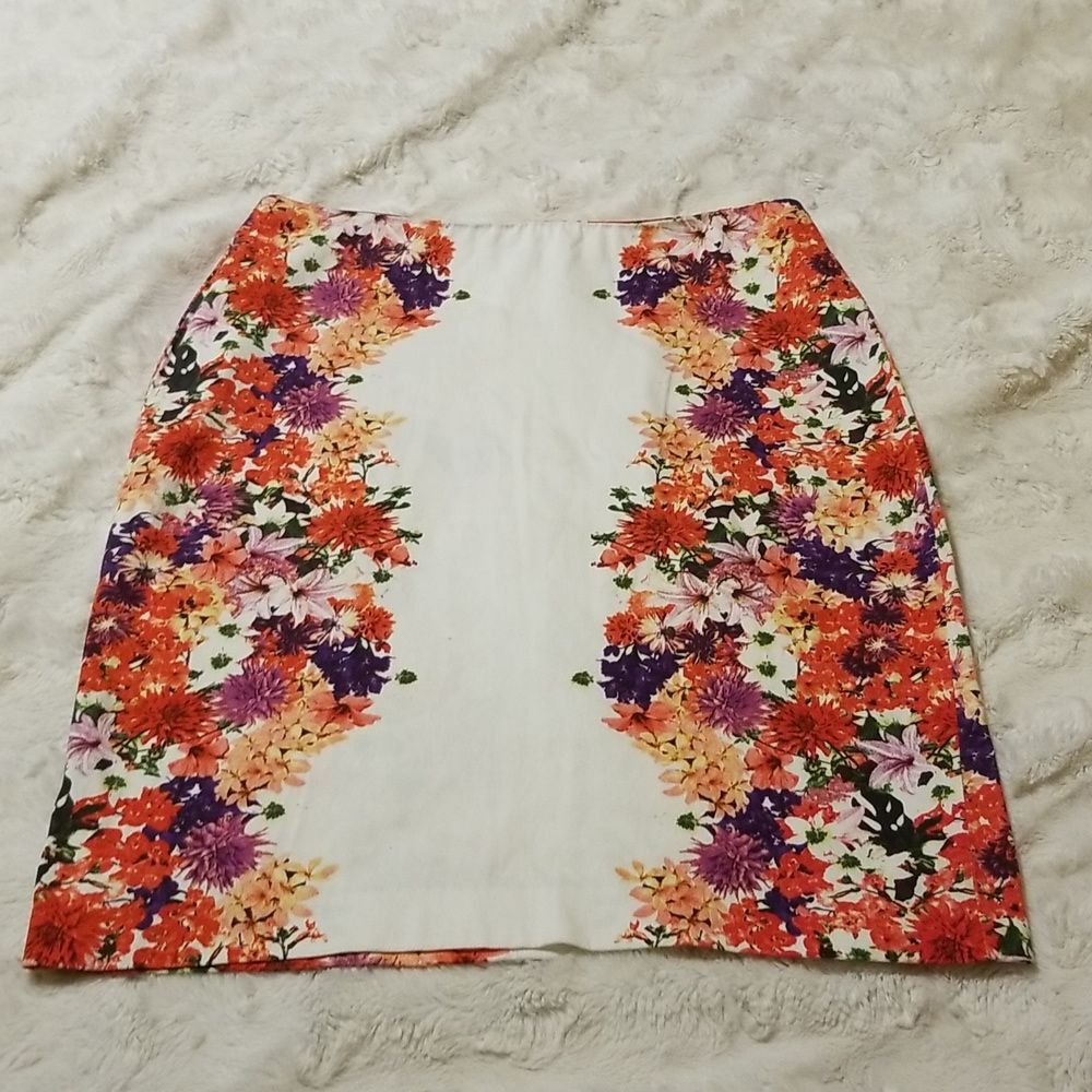 Marisa Christina Womens Skirt Size 2 Floral Pencil Straight